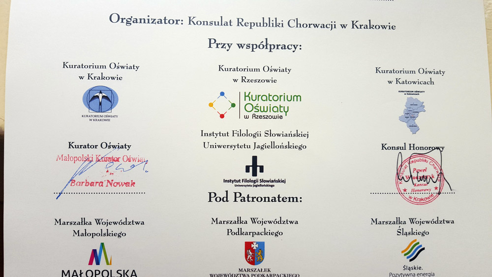 Małopolski Konkurs Wiedzy o Chorwacji