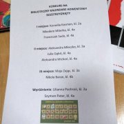 Konkurs na Biblioteczny Kalendarz Adwentowy rozstrzygnięty