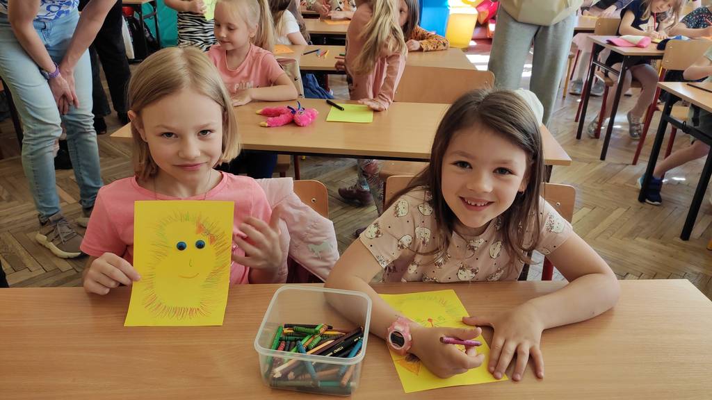 Radosne buzie po wizycie w naszej szkole