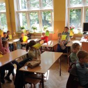 Radosne buzie po wizycie w naszej szkole